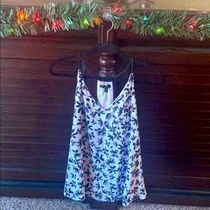 Black and white floral top